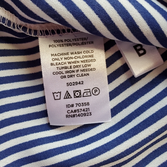 NWT LOFT Striped Dolman Cap Sleeve Shirt - Picture 7 of 7